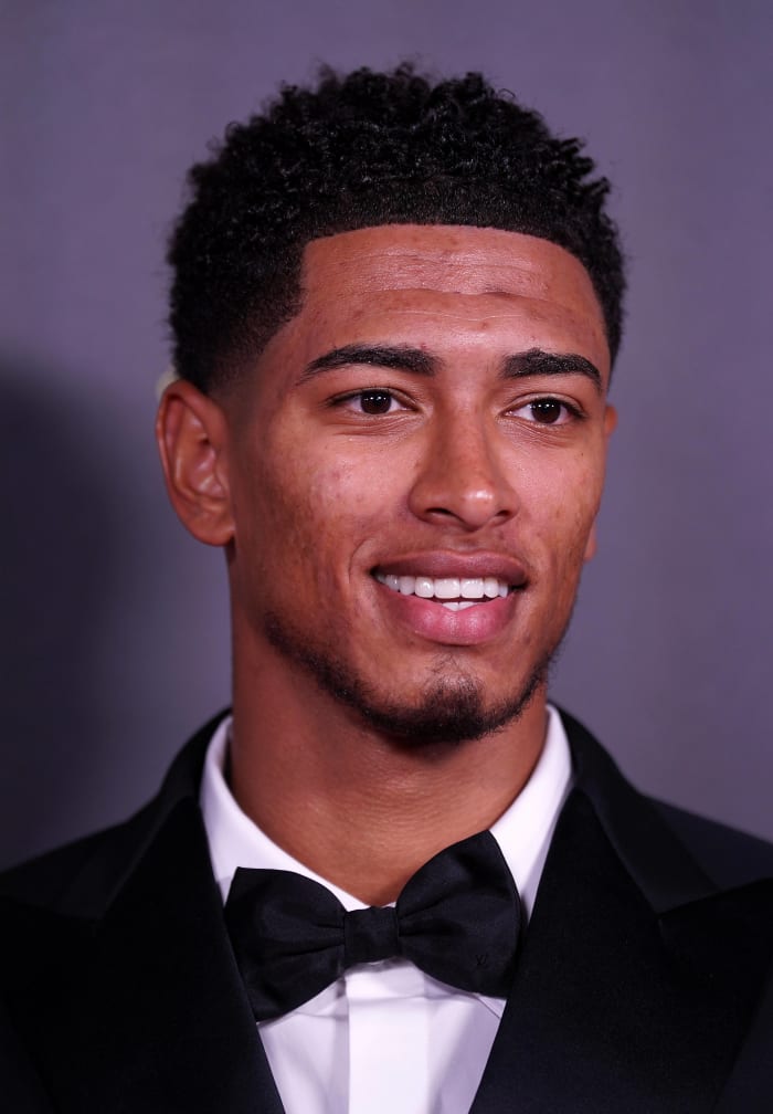 Jude Bellingham pictured at the 2023 Ballon d'Or awards ceremony in Paris